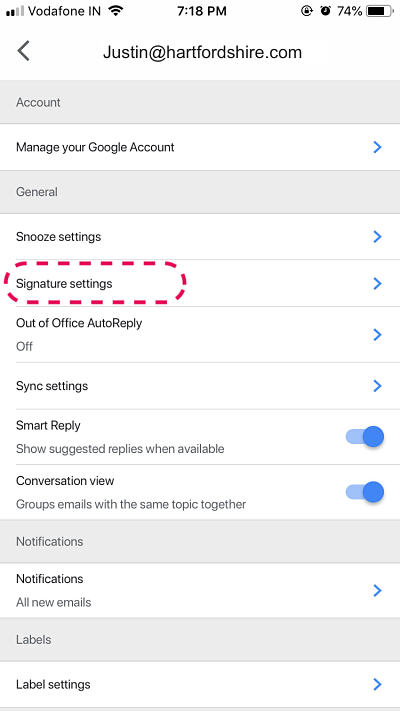 How to add Gmail Signature _ Paperflite iOS Signature