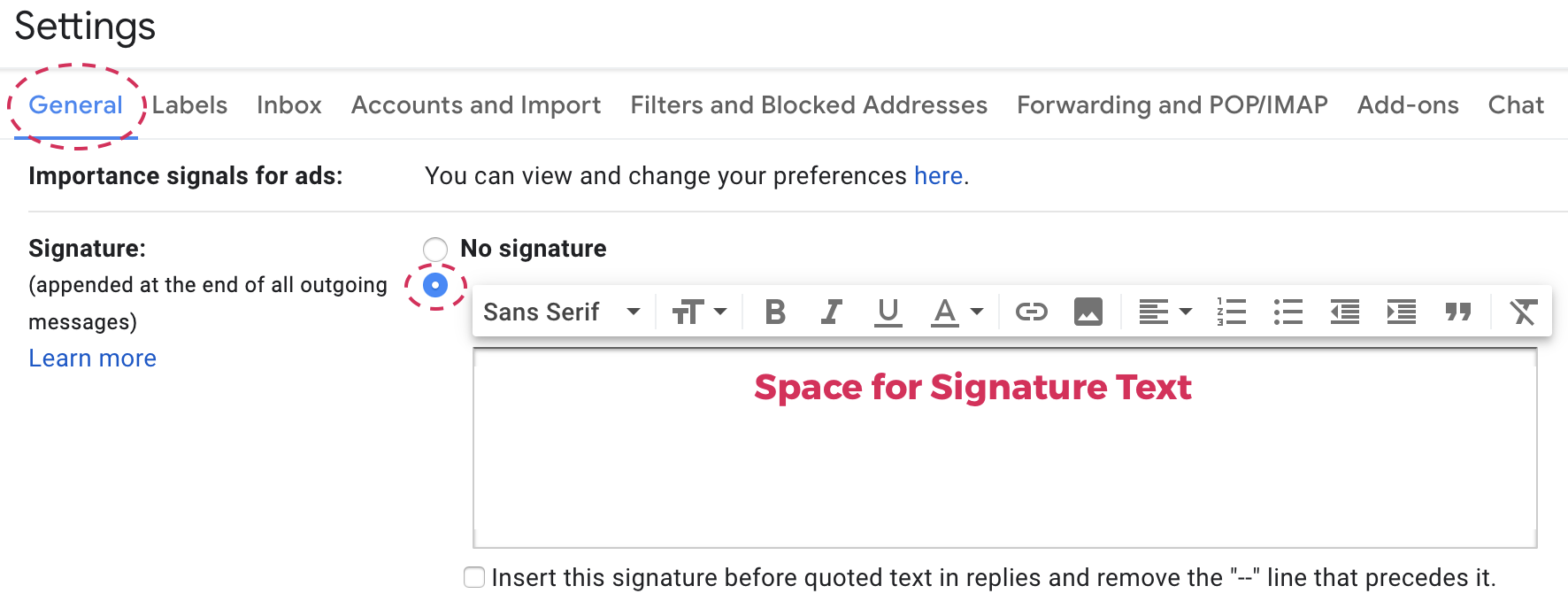How to add signature in Gmail | Paperflite | Settings