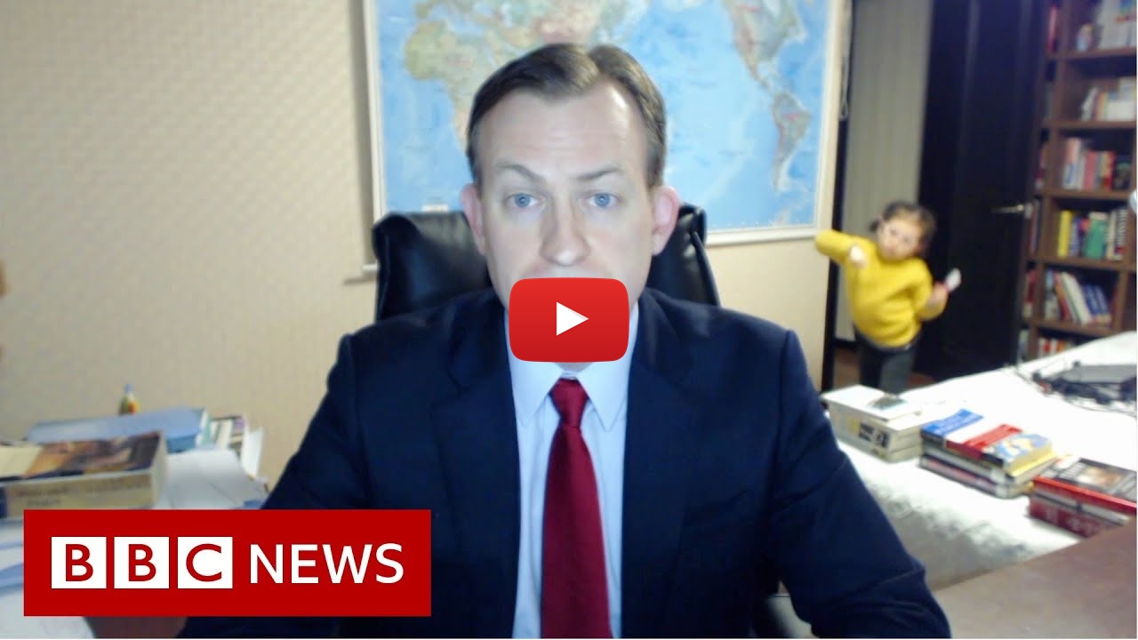 Viral video of BBC dad working from home