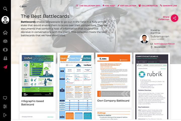 Battlecards help your sales team win deals with customers.