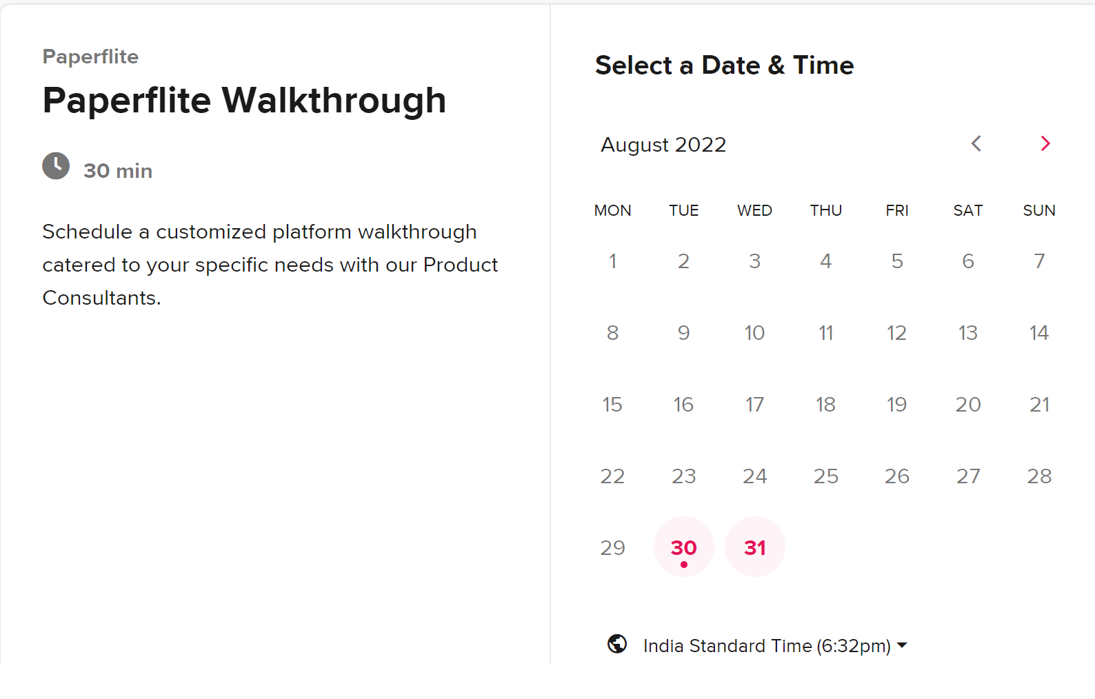 Image of Calendly dashboard