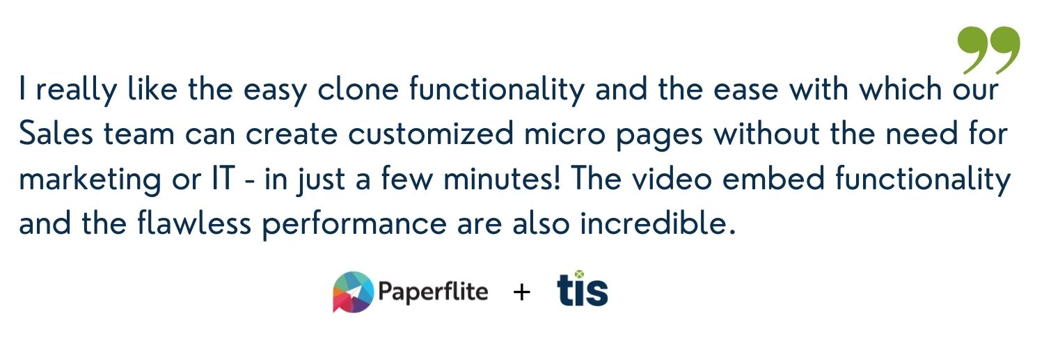A case study on how TIS's Sales team uses content to their advantage in complex buying cycles using Paperflite