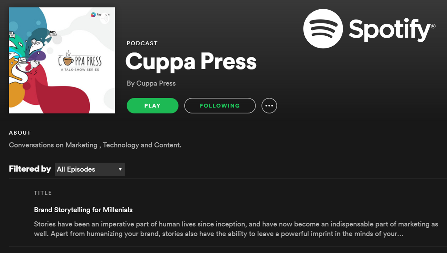 Spotify - Cuppa Press