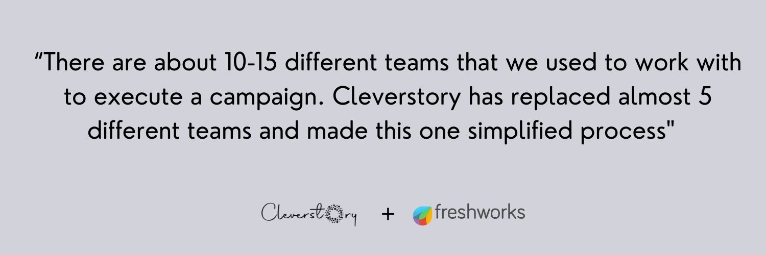 Freshworks talks about how Paperflite's Cleverstory helped them replace 5 different teams when it came to launching the Happy Sales campaign