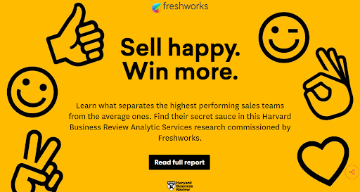Image describing Freshworks's landing page - by Paperflite