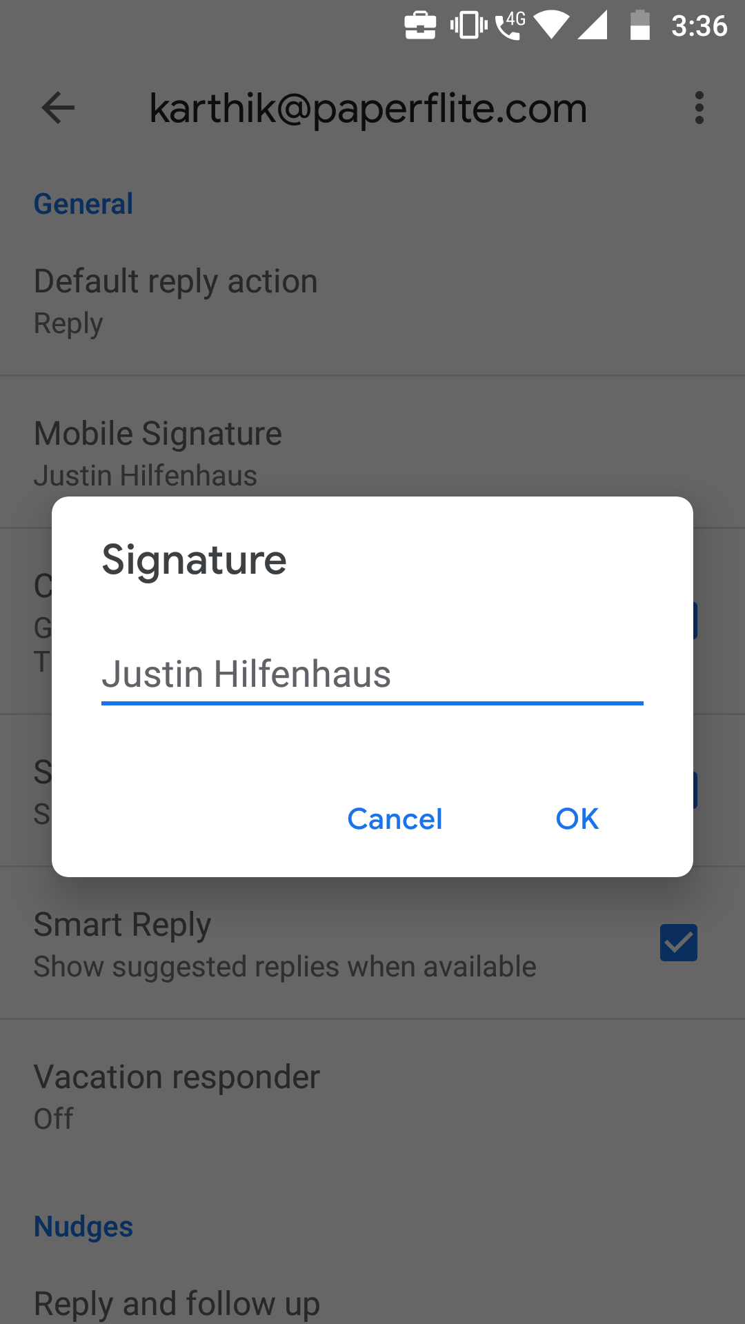 How to add signature in Gmail app | Paperflite | Adding a mobile signature