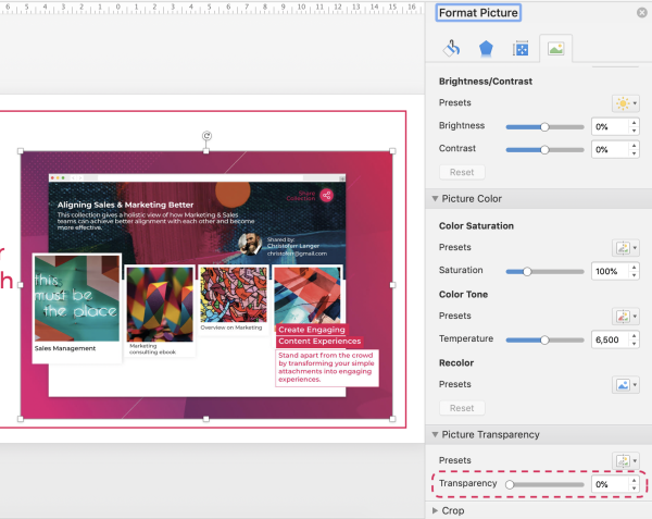 How to make a picture transparent in powerpoint | Paperflite | Customizing Transparency Settings