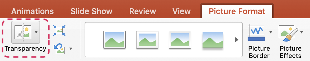 How to make a picture transparent in powerpoint | Paperflite | Selecting Transparency