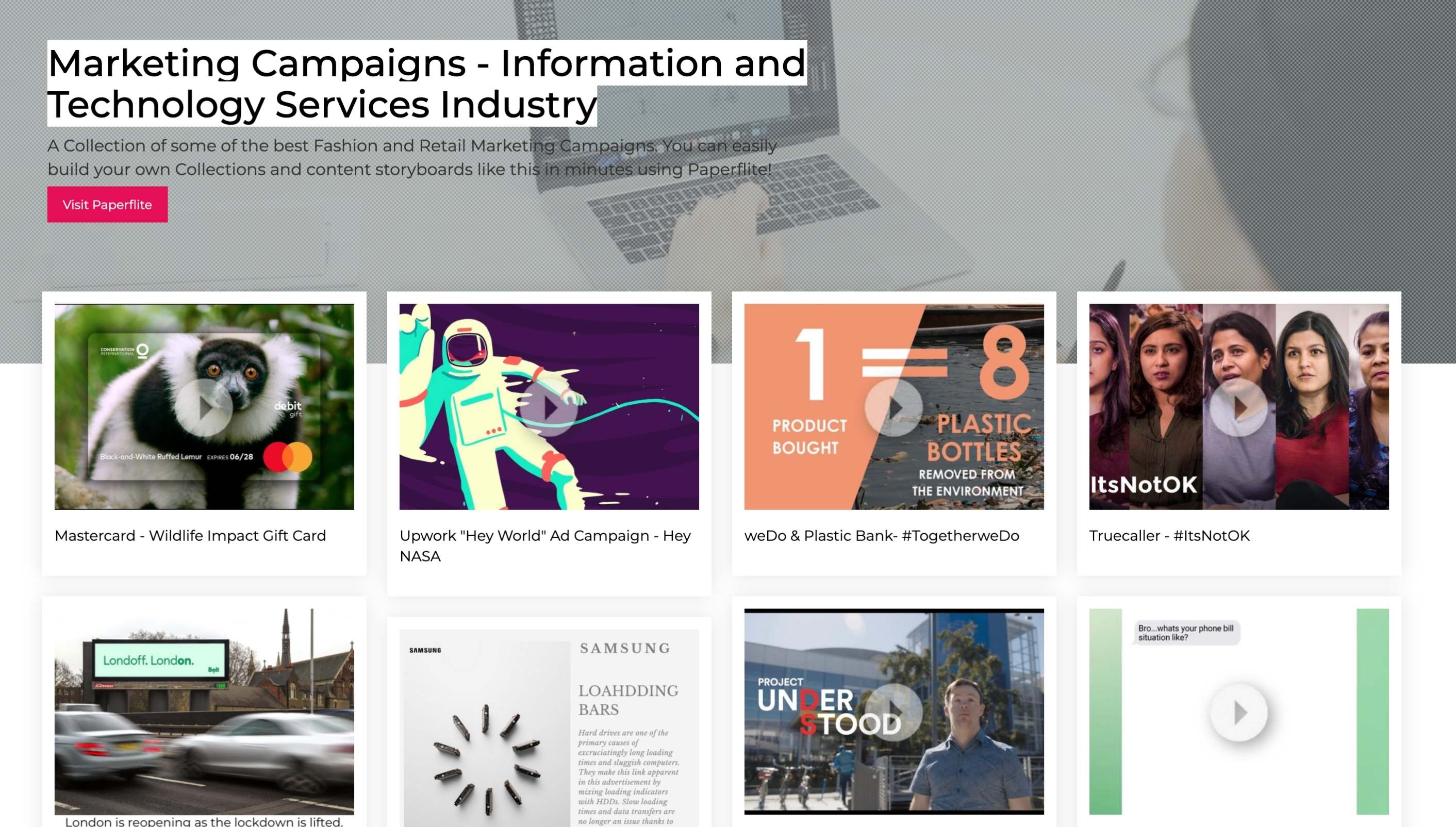 A Paperflite collection of Marketing Campaign examples in the IT industry