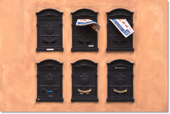 Leaflets in mailboxes