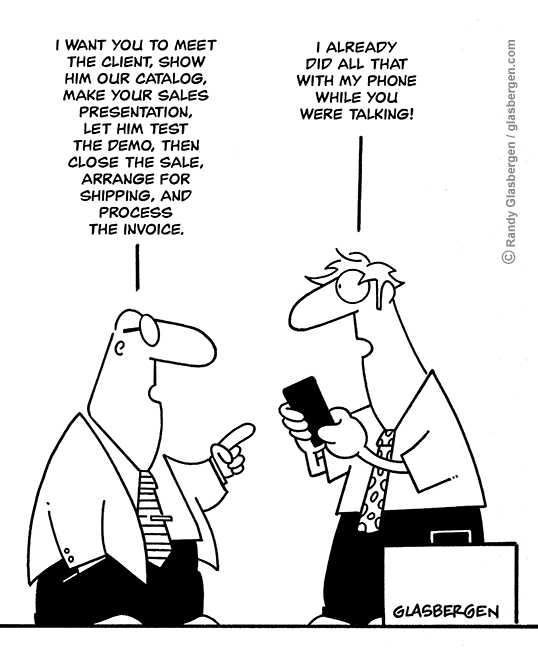 sales cartoon - Paperflite- Sales enablement