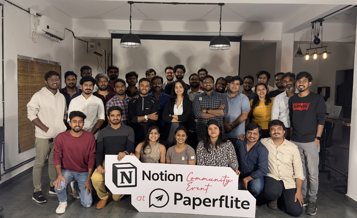 Attendees at the Notion Social Mixer hosted at Paperflite, Chennai