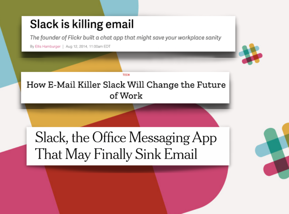 An image describing how Slack killed email - by Paperflite