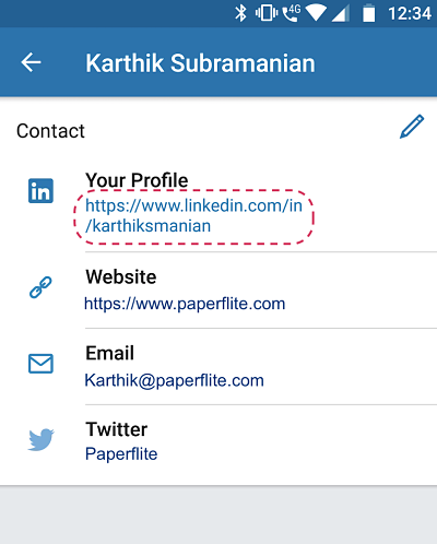 What is my LinkedIn URL? | Paperflite | Sharing LinkedIn URL in Mobile App