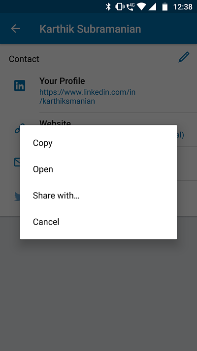 What is my LinkedIn URL? | Paperflite | Sharing LinkedIn URL in Mobile App