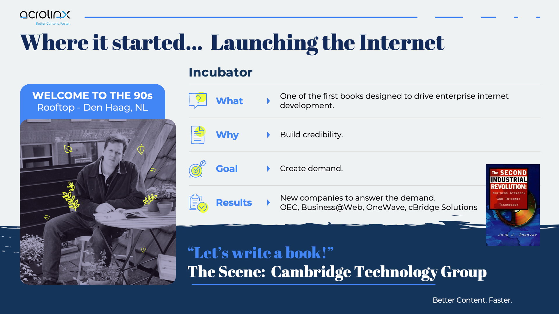 An image describing Chris Willis' journey at Cambridge Technology Group: by Paperflite