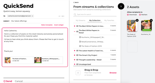 content sharing feature