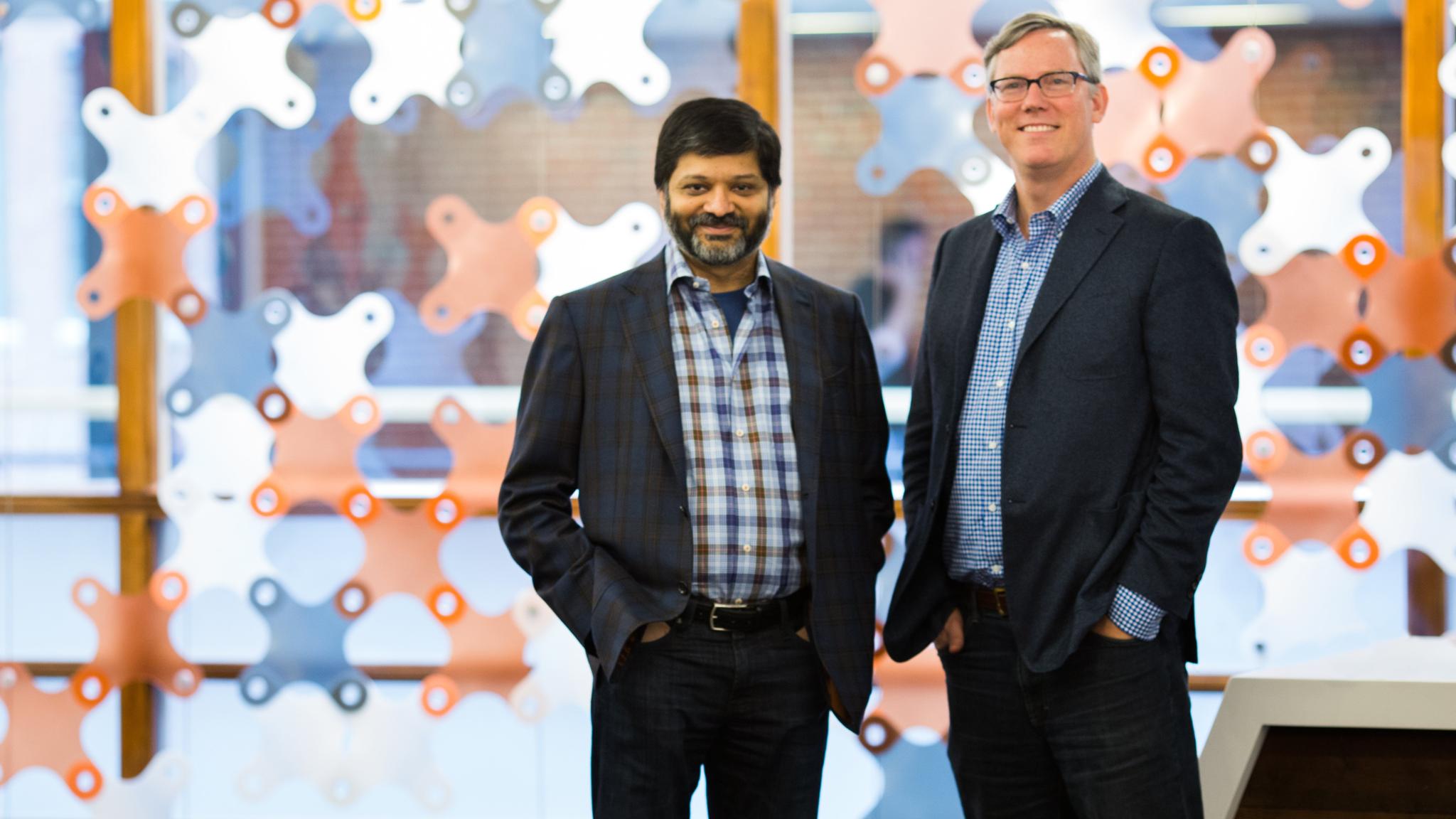 an image of the hubspot founders in a blog post by paperflite