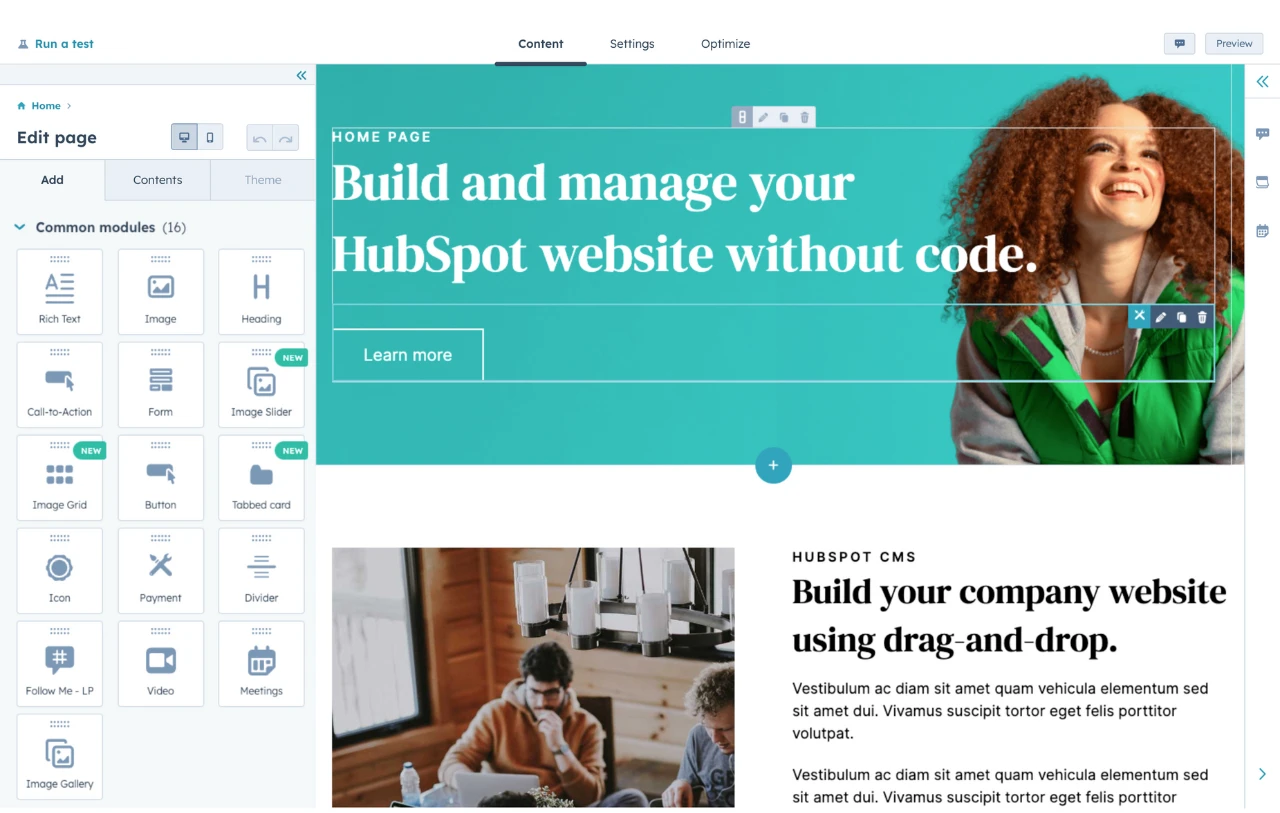 hubspot cms feature