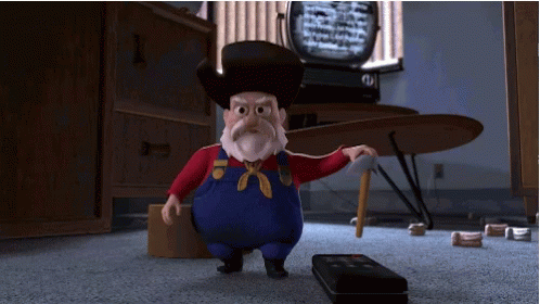 GIF of Prospector Stinky Pete from Toy Story 3